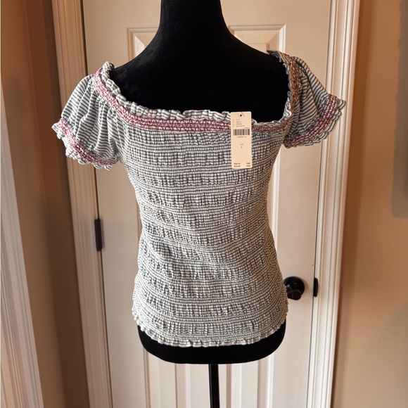 Maeve by Anthropologie- Off-The-Shoulder Smocked Top - Large - NWT - Picture 8 of 14